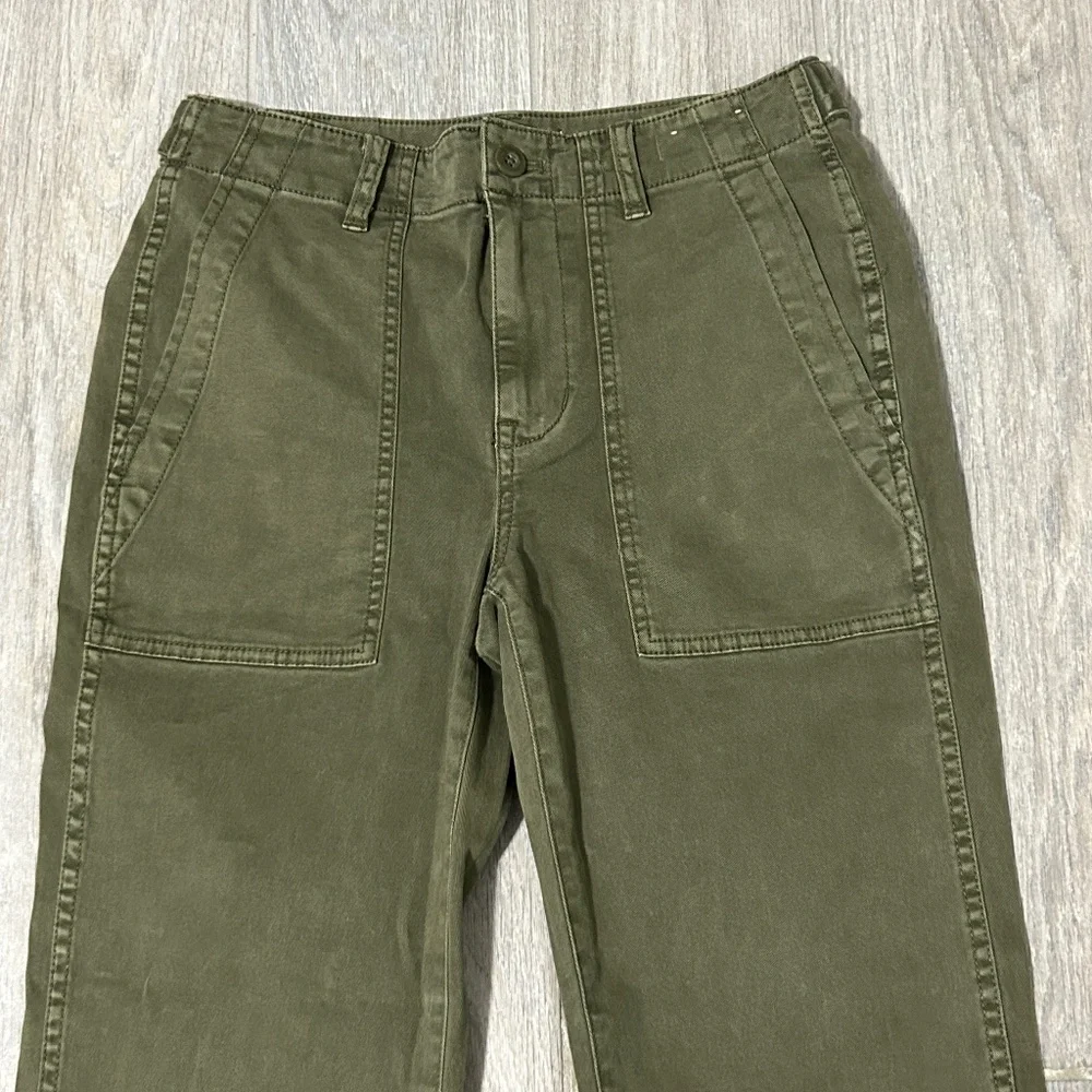 NWOT! Women's Madewell Slim Straight Olive Utility Pant - 25 - Picture 4 of 15